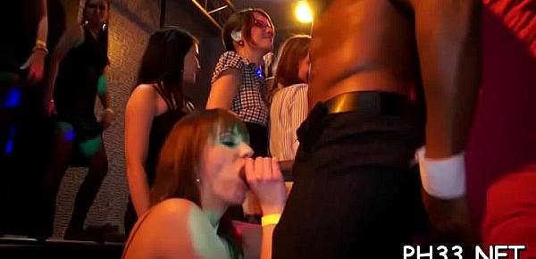  Yong cuties in club are fucked hard by older mans in ass and puss in time